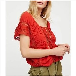 ✨SALE✨ Free People Little Secret Crochet Lace Panel Top